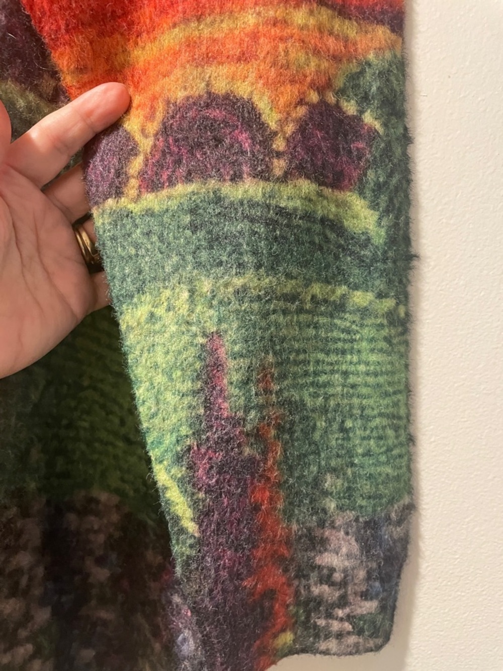 Sunset and Landscape Scene Textured Poly Soft Sweater - Picture 7 of 8